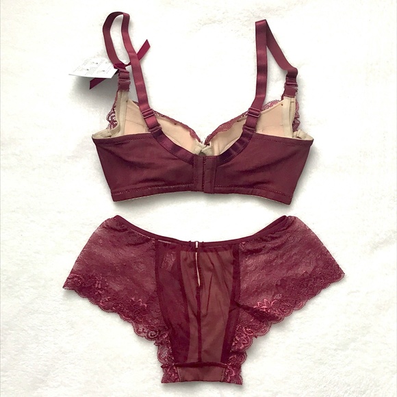 LittleBra Co Burgundy Pushup Francesca Bra 32B NWT - Picture 10 of 10